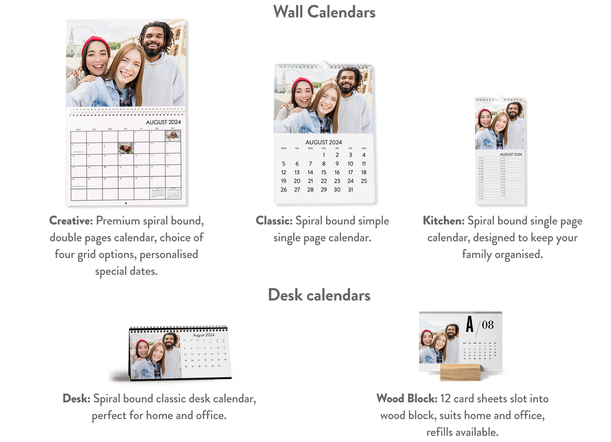 Desk Calendar Personalised Desk Calendars Snapfish UK